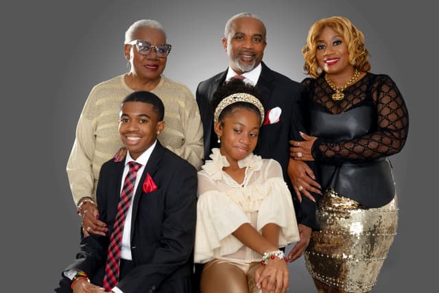 The Nixon family — Larry, Dee, Jaden, and Makaila Nixon